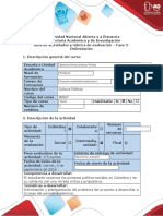 cultura politica. Fase 2 - Delimitación