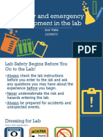 Safety and Emergency Equipment in The Lab