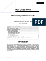 User Guide 08092: IRMCS3043 System Overview/Guide