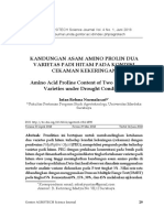 Kandungan Asam Amino Prolin Dua Varietas Padi Hitam Pada Kondisi Cekaman Kekeringan PDF