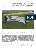 Embraer Apresenta Ipanema 203 Preparado para Certificação Aeroagrícola Sustentável AERO Magazine PDF
