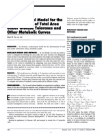 A Mathematical Model For The Determination of Total Area Under Glucose Tolerance and Other Metabolic Curves