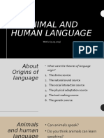 Animal VS Human Language