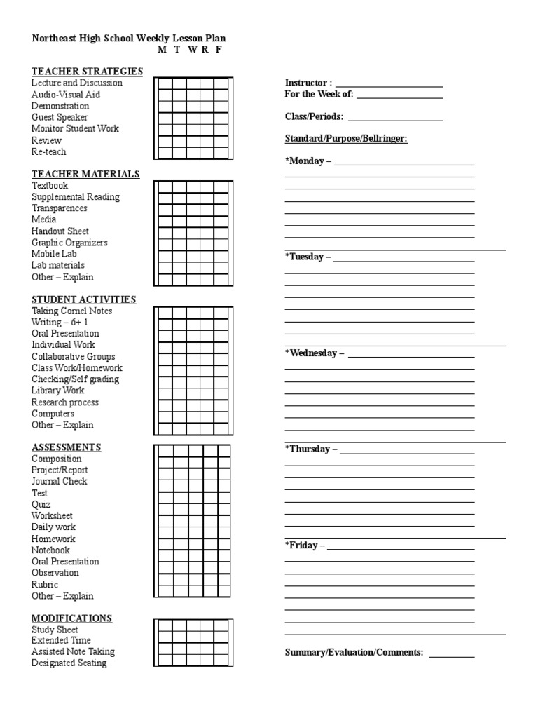 weekly-lesson-plan-template