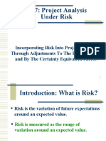 CH 7: Project Analysis Under Risk