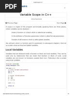 Variable Scope in C++