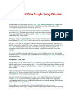 Tips Menjadi Pria Single Yang Disukai Wanita