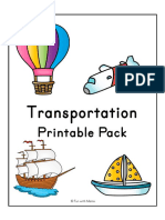 Transportation Theme - Printable Pack PDF