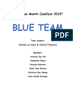 Blue Team: "Nutrition Month Cookfest 2019"
