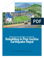 Rebuilding in Post Gorkha Earthquake Nepal: Mainstreaming Resilience of Schools