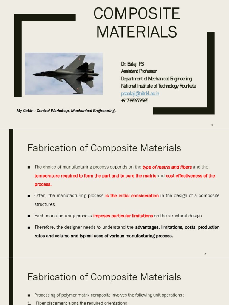 Composite Materials Fabrication Methods | PDF | Composite Material ...