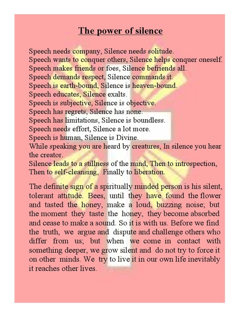 The Power of Silence | PDF