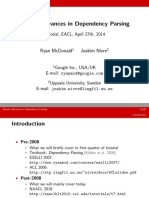 Recent Advances in Dependency Parsing (Slides 2014) - Ryan McDonald Joakim Nivre PDF