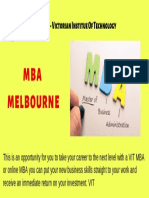 VIT - Victorian Institue of Technology: MBA Melbourne