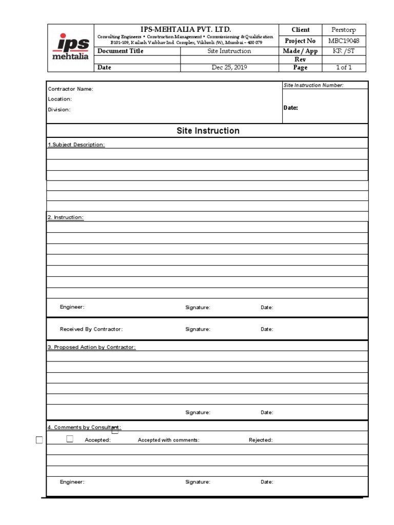 site-instruction-format-pdf