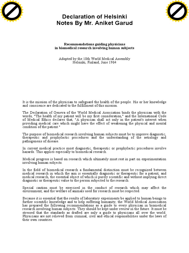 Helsinki declaration by easepdf pdf informed consent experiment
