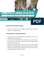 Logros Cancilelroa 2010-2018