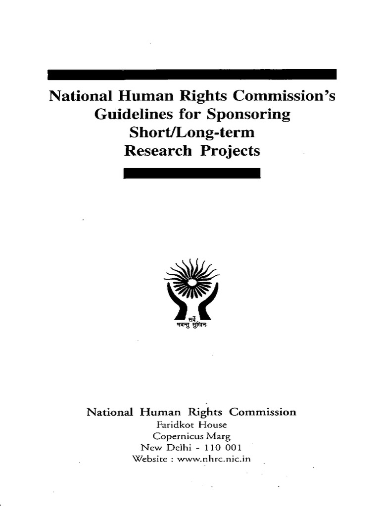 NHRC Research Project Guidelines | PDF | Justice | Crime & Violence