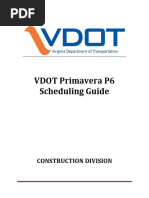 VDOT Primavera P6 Scheduling Guide PDF