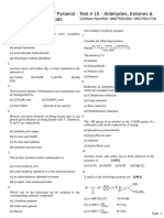 Bottom of Pyramid - Test # 15 - Aldehydes, Ketones & Carboxylic Acids