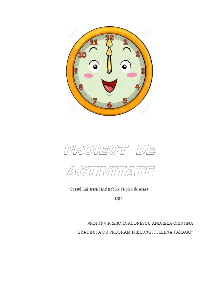 Proiect de Activitate Ceasul - DS2 | PDF