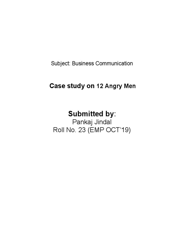 Business Insights from 12 Angry Men | PDF | Judiciaries | Social ...