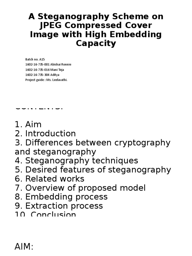 High-Capacity JPEG Steganography Scheme | PDF | Cryptography | Data ...