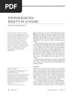 Padparadscha What S in A Name PDF