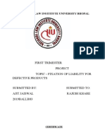 National Law Institiute University Bhopal: Certificate