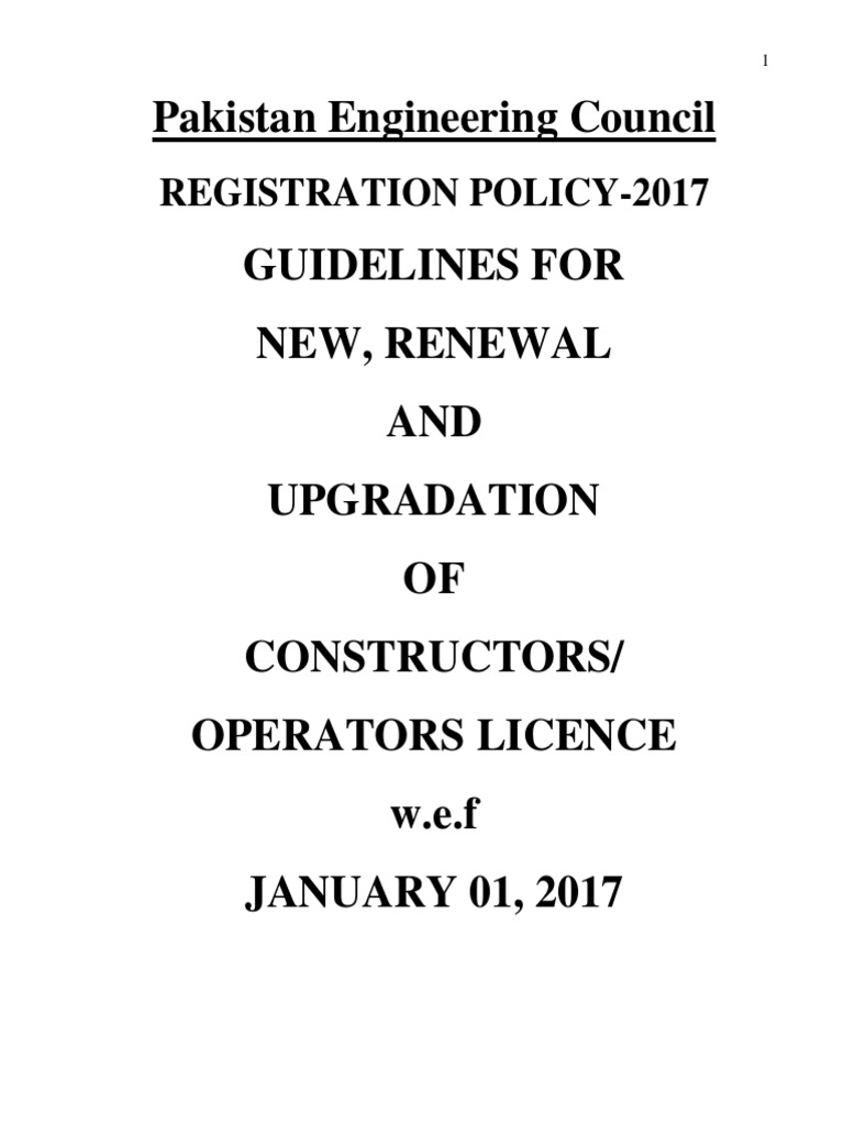 Pec Contractor Registration Criteria Guidelines PDF | PDF | Notary ...