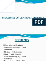 Measures of Central Tendency - 1