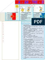 A - An - The or Zero Article Basic Rules + Practice + KEY