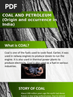 Coal and Petroleum (Origin and Occurrence in India)