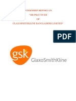 Internship Report On "HR Practices OF Glaxosmithkline Bangladesh Limited