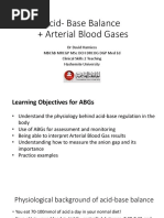 Acid-Base Balance + Arterial Blood Gases