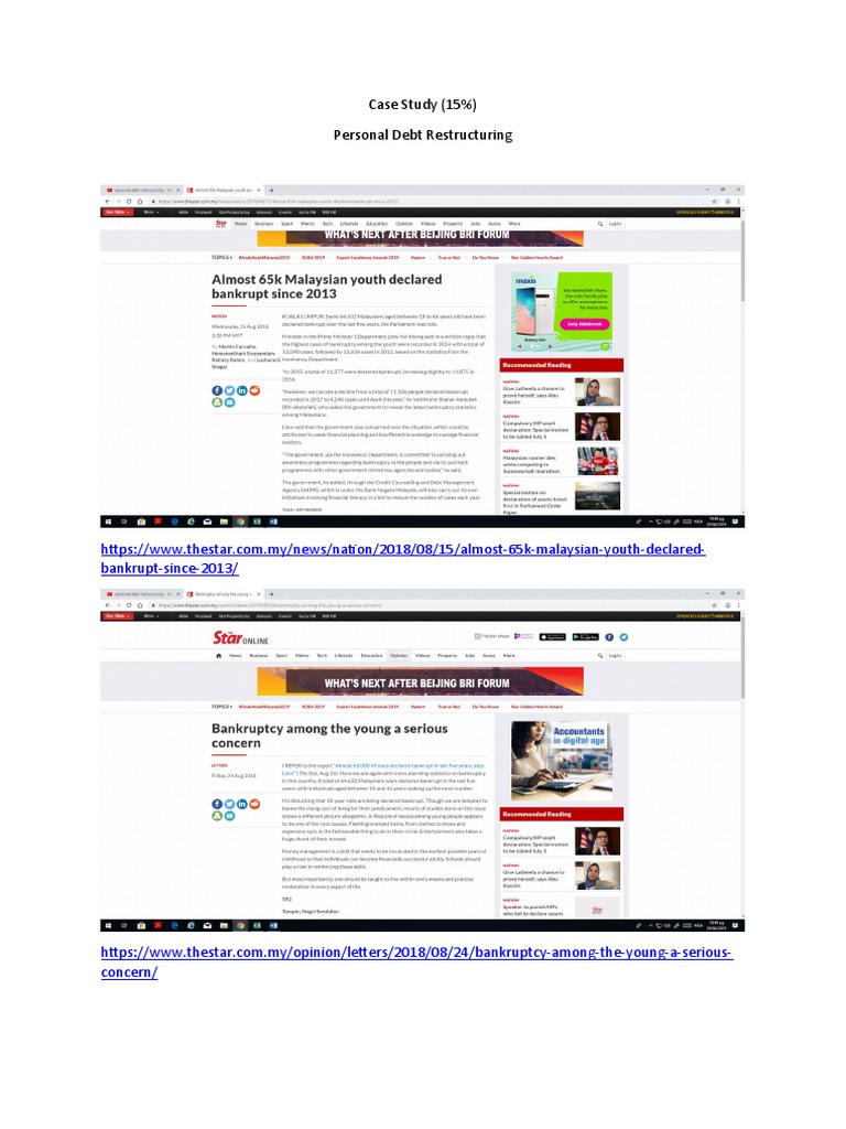 Debt Restructuring Case Study Guide | PDF | Career & Growth