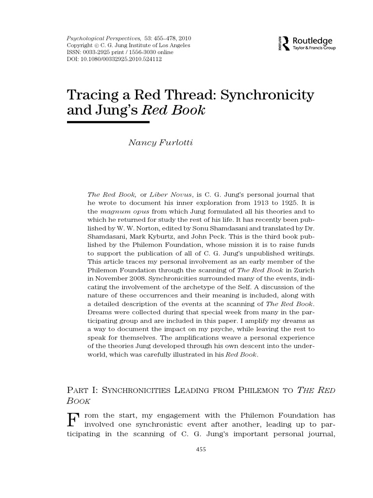 Tracing A Red Thread PDF | PDF | Synchronicity | Carl Jung