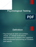 Psychological Testing: An Overview of Tests, Purposes, and Ethics