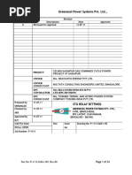 Sravanthi Relay Setting Chart