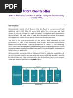 8051 Controller: 8051 Is 8-Bit Microcontroller of MCS-51 Family First Introduced by Intel in 1980