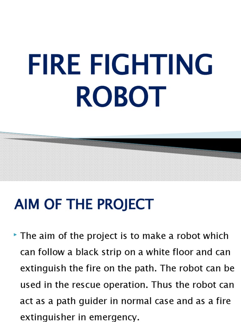 Fire Fighting Robot PDF Microcontroller Robot