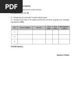 Form FIN - 4: Bid Capacity: SN Name of Bidder Pan No. A, in Million B, in Million Bid Capacity, in Million 1