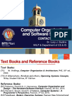 Computer Organization and Software Systems: BITS Pilani Contact Session