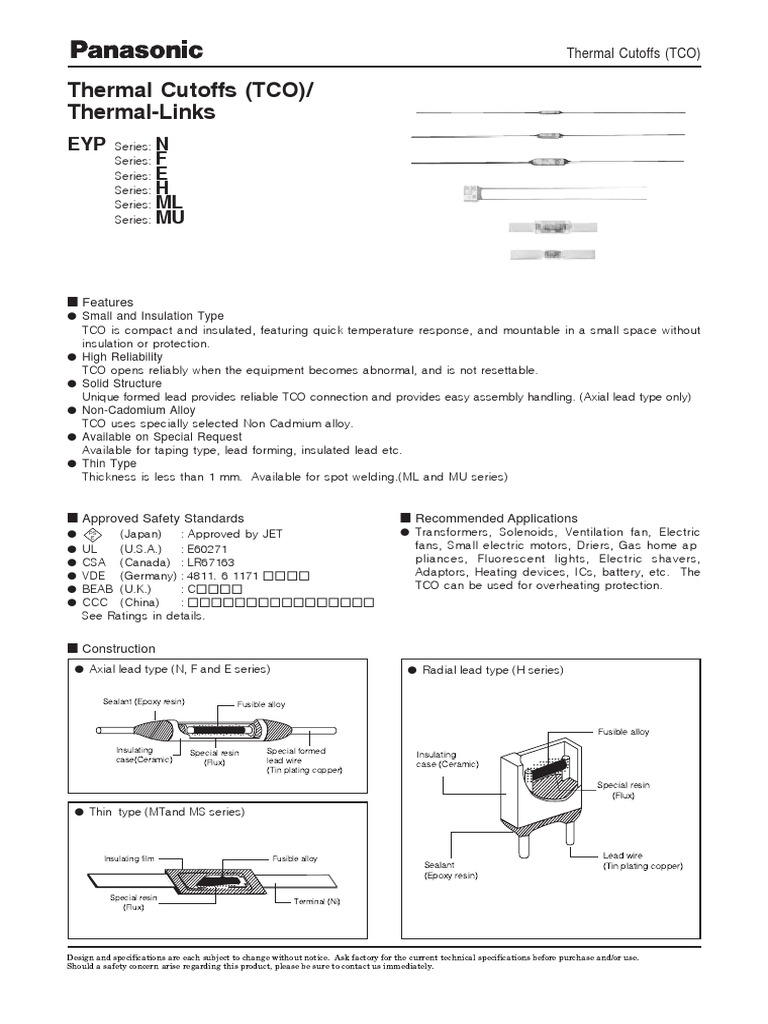 Thermal Cutoffs An InDepth Look at Thermal Cutoff Devices for