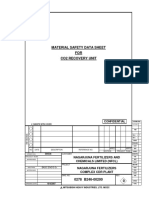 Material Safety Data Sheet FOR Co2 Recovery Unit