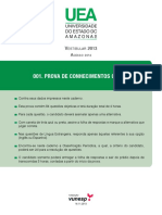 UEA-Macro 2013 - Conhecimentos Gerais - Prova PDF