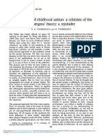 The Aetiology of Childhood Autism: A Criticism of The Tinbergens' Theory: A Rejoinder