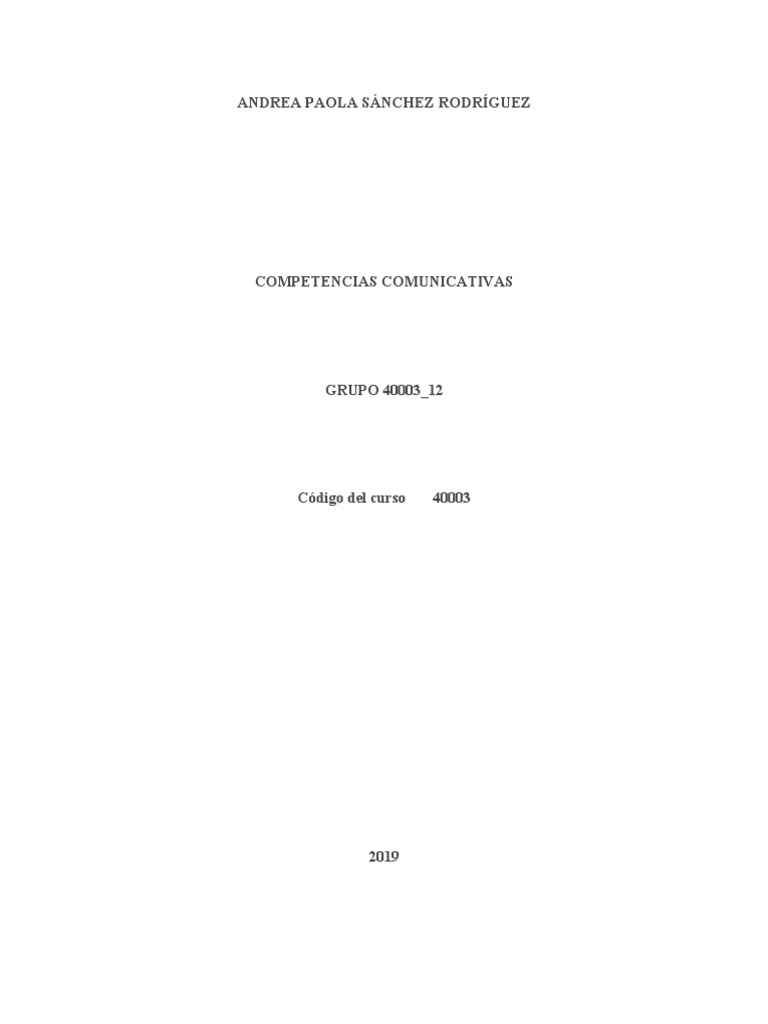 Competencias Comunicativas de Andrea Paola | PDF | Crecimiento personal ...