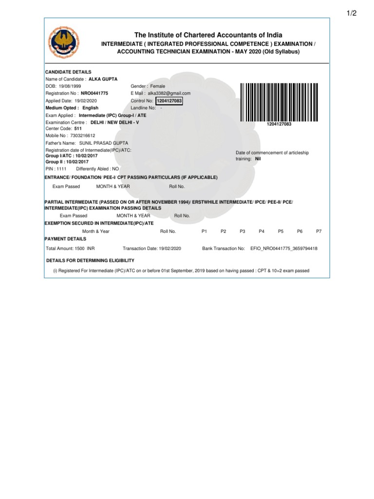 IPC Registration Confirmation for Alka Gupta | PDF | Government | Business