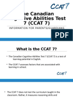 The Canadian Cognitive Abilities Test 7 (CCAT 7)